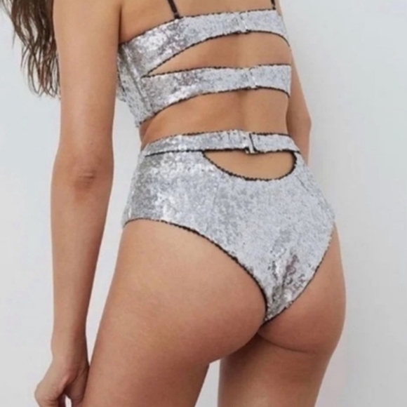 New!For‎ Love and Lemons Sequin Glimmer Panty - Picture 3 of 10